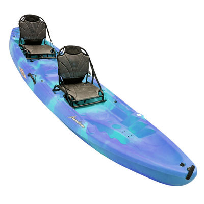 HDPE Tandem Fishing Kayaks Explorer 2 Person Plastic Stadium Seaters 551 Lbs
