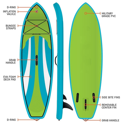 Small Inflatable Short Paddle Board Child ISUP Stand Up Kids Paddleboard