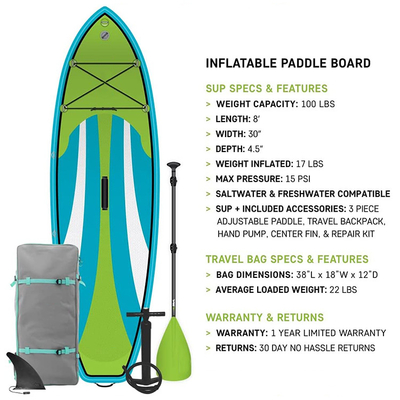 Small Inflatable Short Paddle Board Child ISUP Stand Up Kids Paddleboard